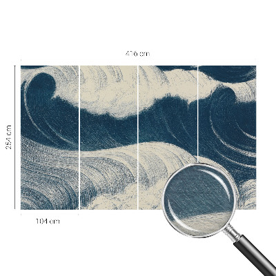 Vlies fototapet med motiv af havbølger