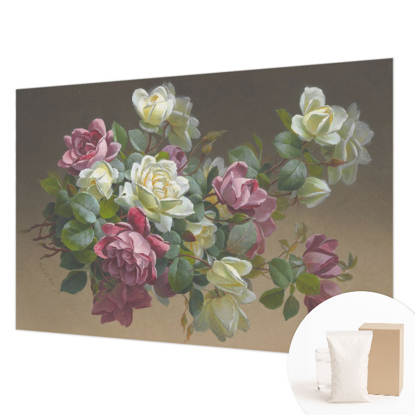 Fotovæg med blomstermotiv og elegant udtryk