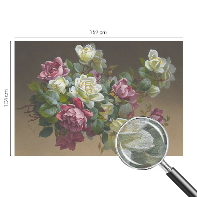 Fotovæg med blomstermotiv og elegant udtryk