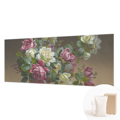 Fotovæg med blomstermotiv og elegant udtryk