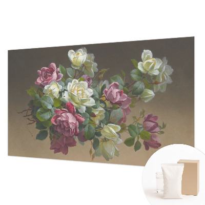 Fotovæg med blomstermotiv og elegant udtryk