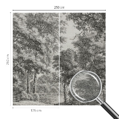 Tapet væg Skovlandskab