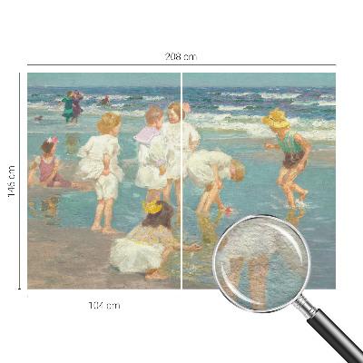 Fototapet efter mål Strandbarndom