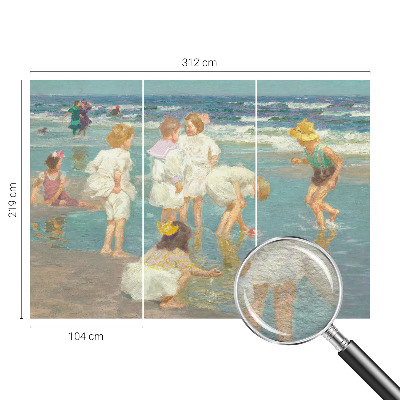 Fototapet efter mål Strandbarndom