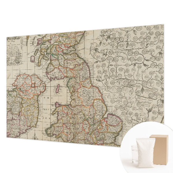 Høj kvalitet fototapet Antik kort