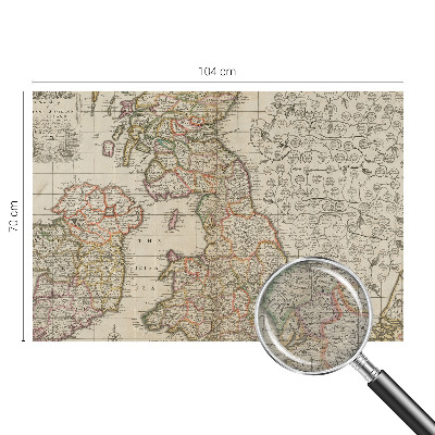 Høj kvalitet fototapet Antik kort