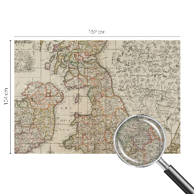 Høj kvalitet fototapet Antik kort