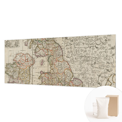 Høj kvalitet fototapet Antik kort