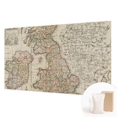 Høj kvalitet fototapet Antik kort