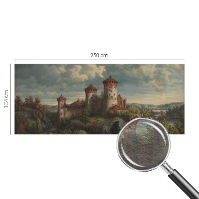 Stor fototapet med et romantisk landskab
