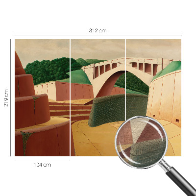 3D fototapet Fredeligt landskab