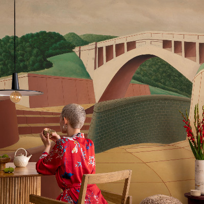 3D fototapet Fredeligt landskab