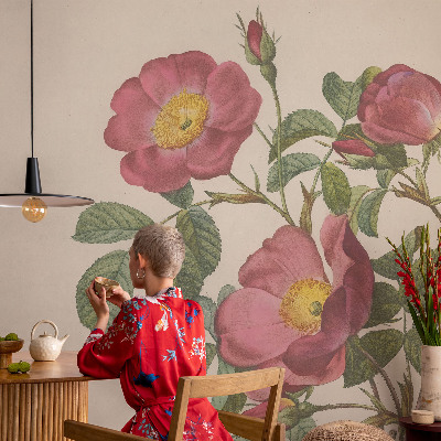 Tapet væg Rosemotiv