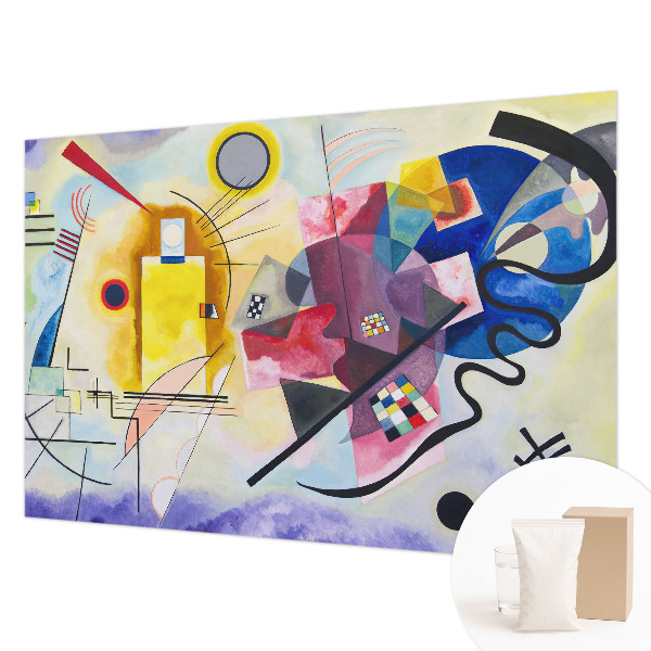 Fotovæg stue Farverig abstraktion