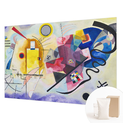 Fotovæg stue Farverig abstraktion