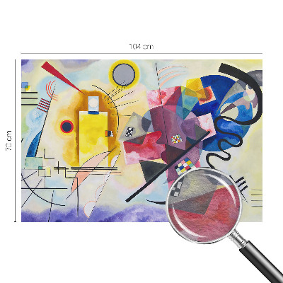 Fotovæg stue Farverig abstraktion