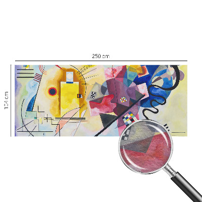 Fotovæg stue Farverig abstraktion