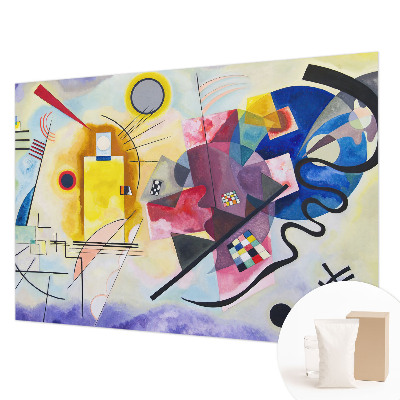 Fotovæg stue Farverig abstraktion