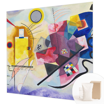 Fotovæg stue Farverig abstraktion