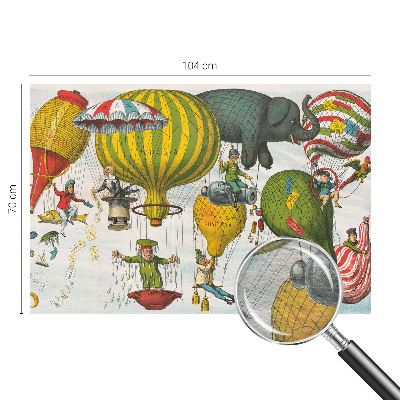 Fotovæg soveværelse Ballonrejse