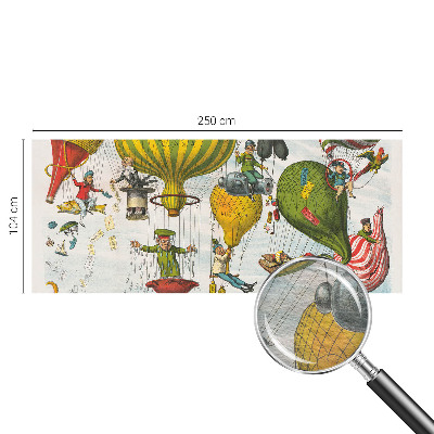 Fotovæg soveværelse Ballonrejse