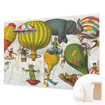 Fotovæg soveværelse Ballonrejse