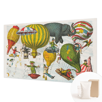 Fotovæg soveværelse Ballonrejse