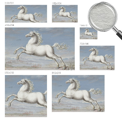 Modern fototapet Heste i spring