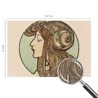 3D fototapet Portræt i jugendstil