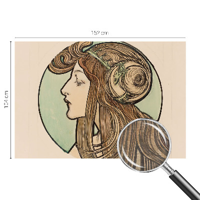 3D fototapet Portræt i jugendstil