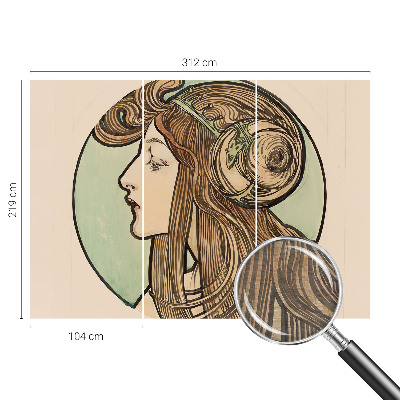 3D fototapet Portræt i jugendstil