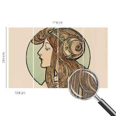 3D fototapet Portræt i jugendstil