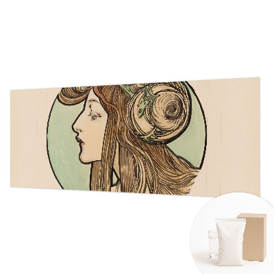 3D fototapet med portræt i jugendstil