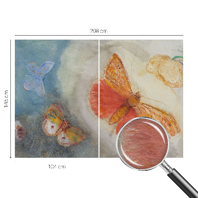 Fototapet Farverige sommerfugle