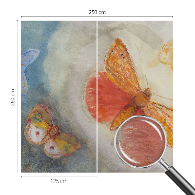 Fototapet Farverige sommerfugle