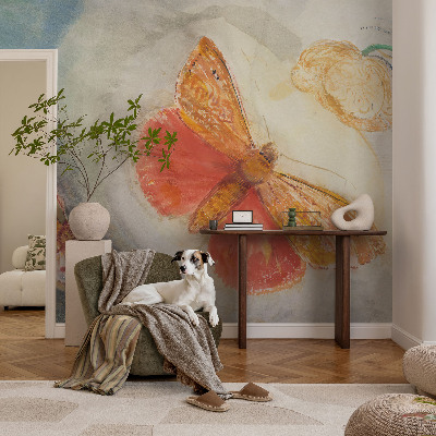 Fototapet Farverige sommerfugle