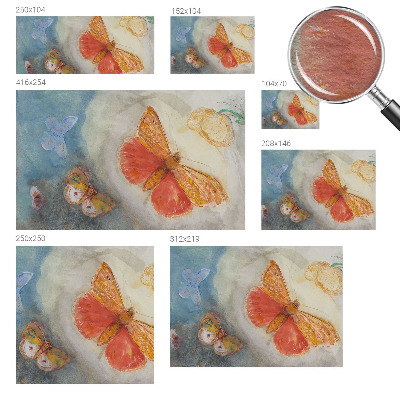 Fototapet Farverige sommerfugle