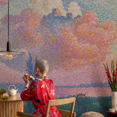 Vlies fototapet Farverigt landskab