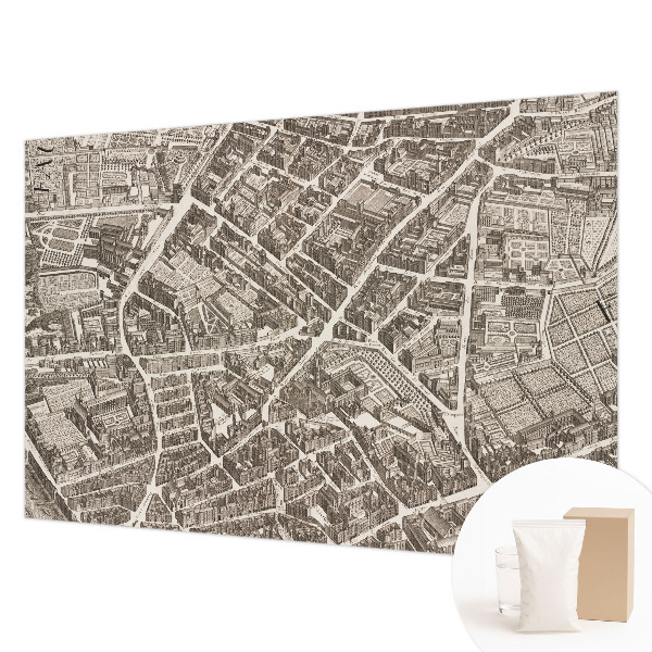 Tapet med urban labyrint-motiv