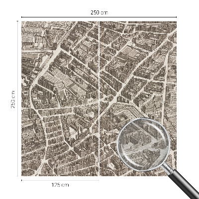 Tapet med urban labyrint-motiv