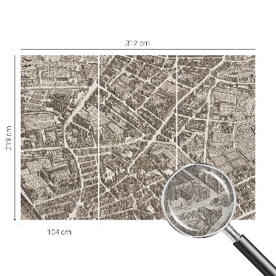 Tapet med urban labyrint-motiv