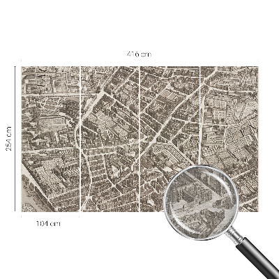 Tapet med urban labyrint-motiv