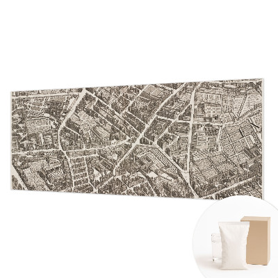 Tapet med urban labyrint-motiv