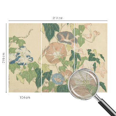 Fotovæg stue Blomsteragtig elegance