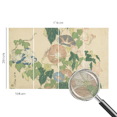 Fotovæg stue Blomsteragtig elegance