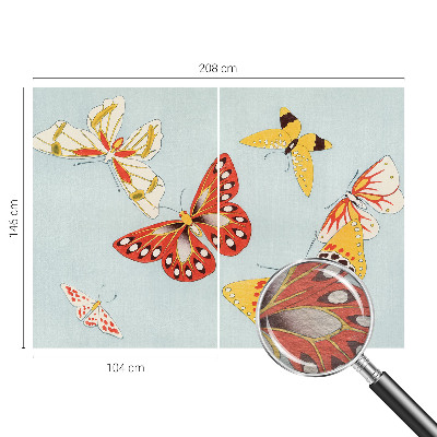 Høj kvalitet fototapet Kunstneriske sommerfugle