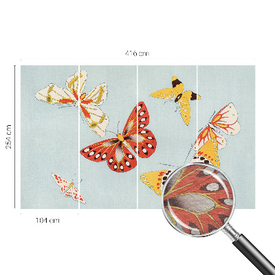 Høj kvalitet fototapet Kunstneriske sommerfugle