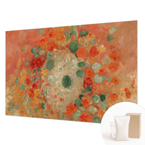 Modern fototapet med et abstrakt blomsterdesign