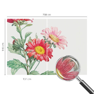 Fototapet på mål med et delikat blomsterprint