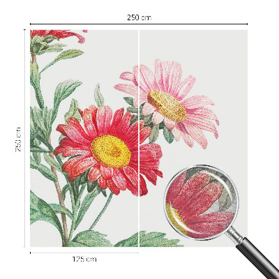 Fototapet på mål med et delikat blomsterprint